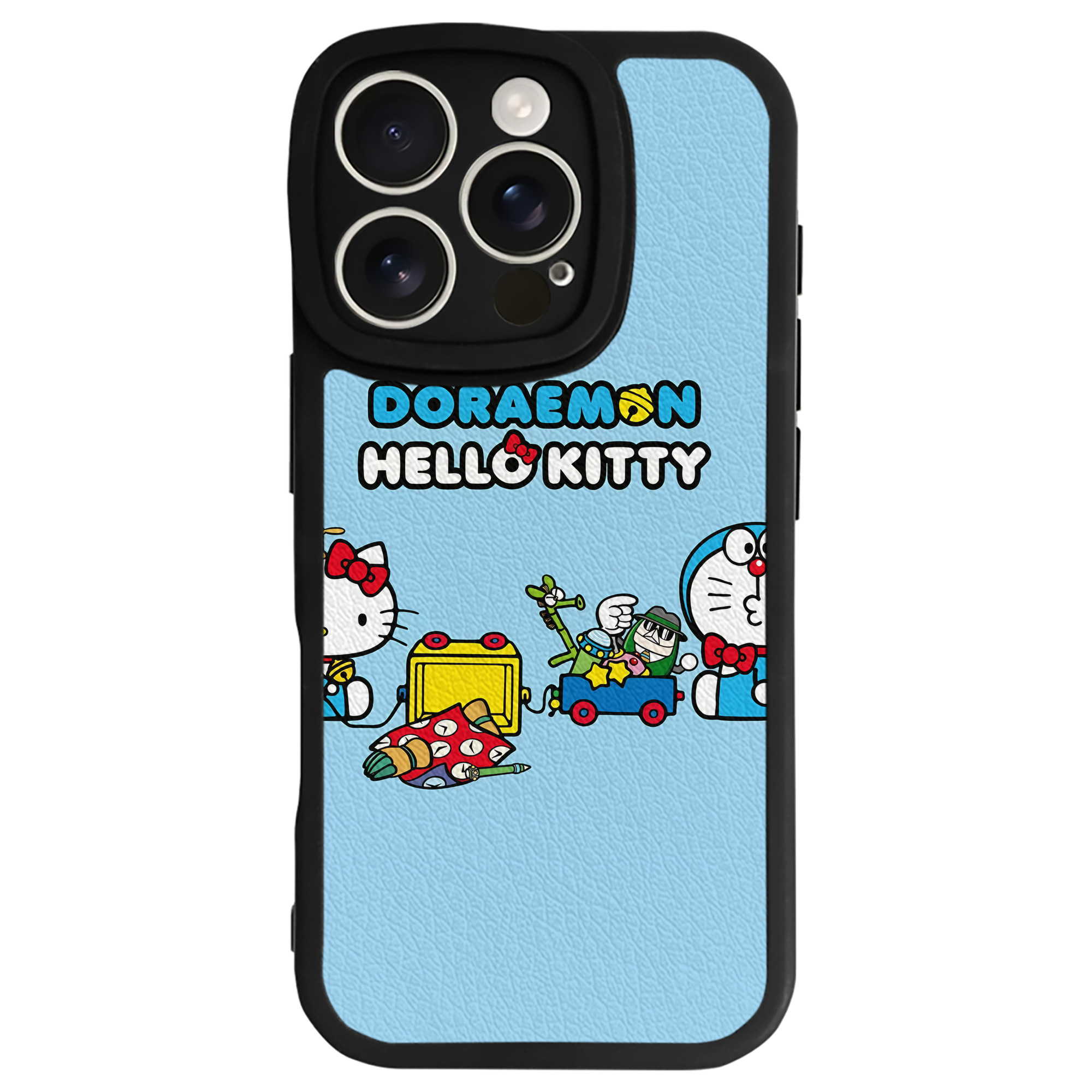 （画像用） ドラえもん Doraemon 【iPhone 16シリーズ対応】シリコンスマホケース（レザー調） 材質：シリコン
